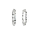 14K Gold 2.50 Carats Diamond Hoop Earrings ~ Lab Grown