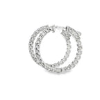 14K Gold 2.50 Carats Diamond Hoop Earrings ~ Lab Grown