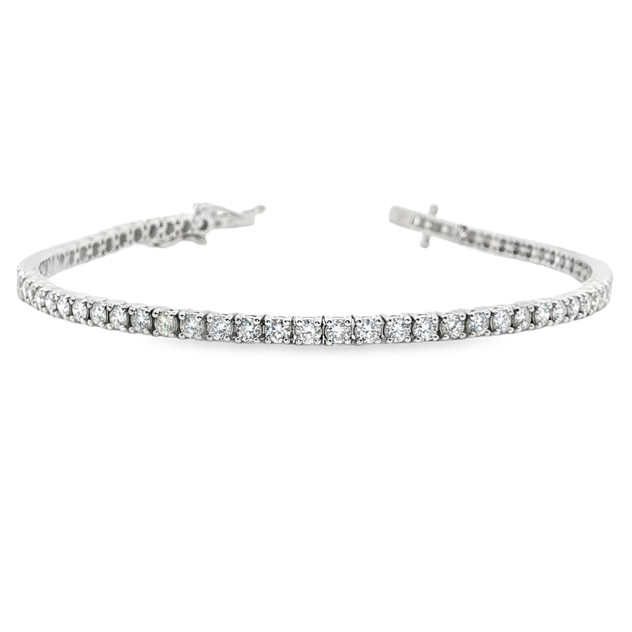 14K Gold 3 Carat Diamond Tennis Bracelet ~ Lab Grown