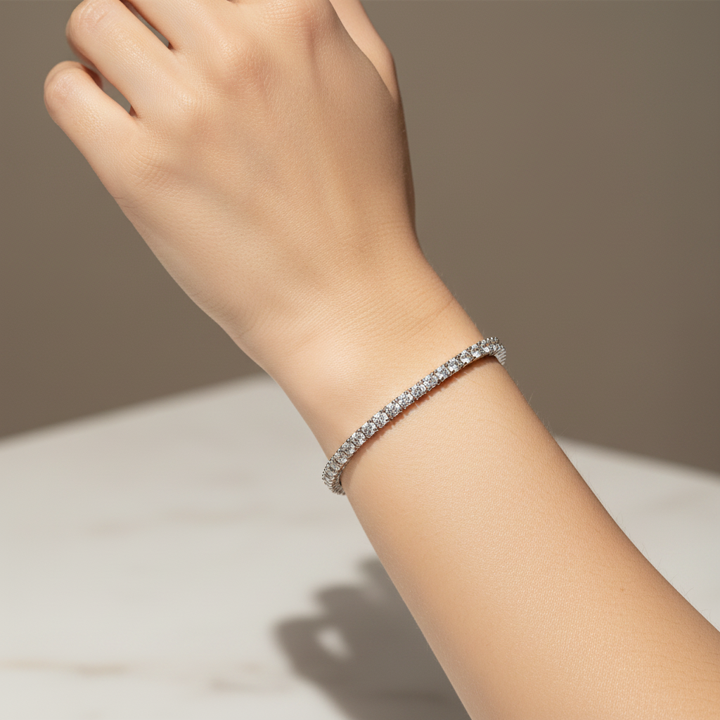 14K Gold 3 Carat Diamond Tennis Bracelet ~ Lab Grown