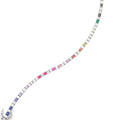 The Spectrum of Life: 14K Diamond & Sapphire Tennis Bracelet~ Lab Grown