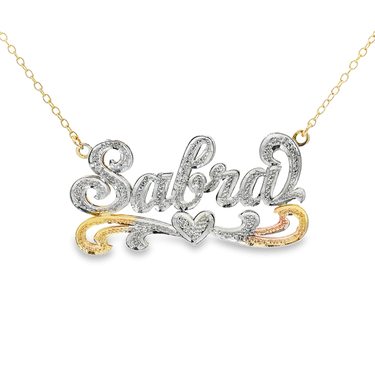 14k Gold Name Script Pendant
