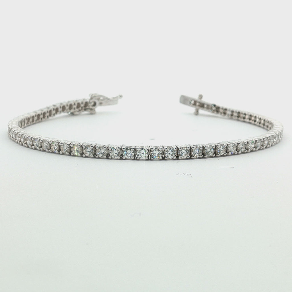 14K Gold 3 Carat Diamond Tennis Bracelet ~ Lab Grown