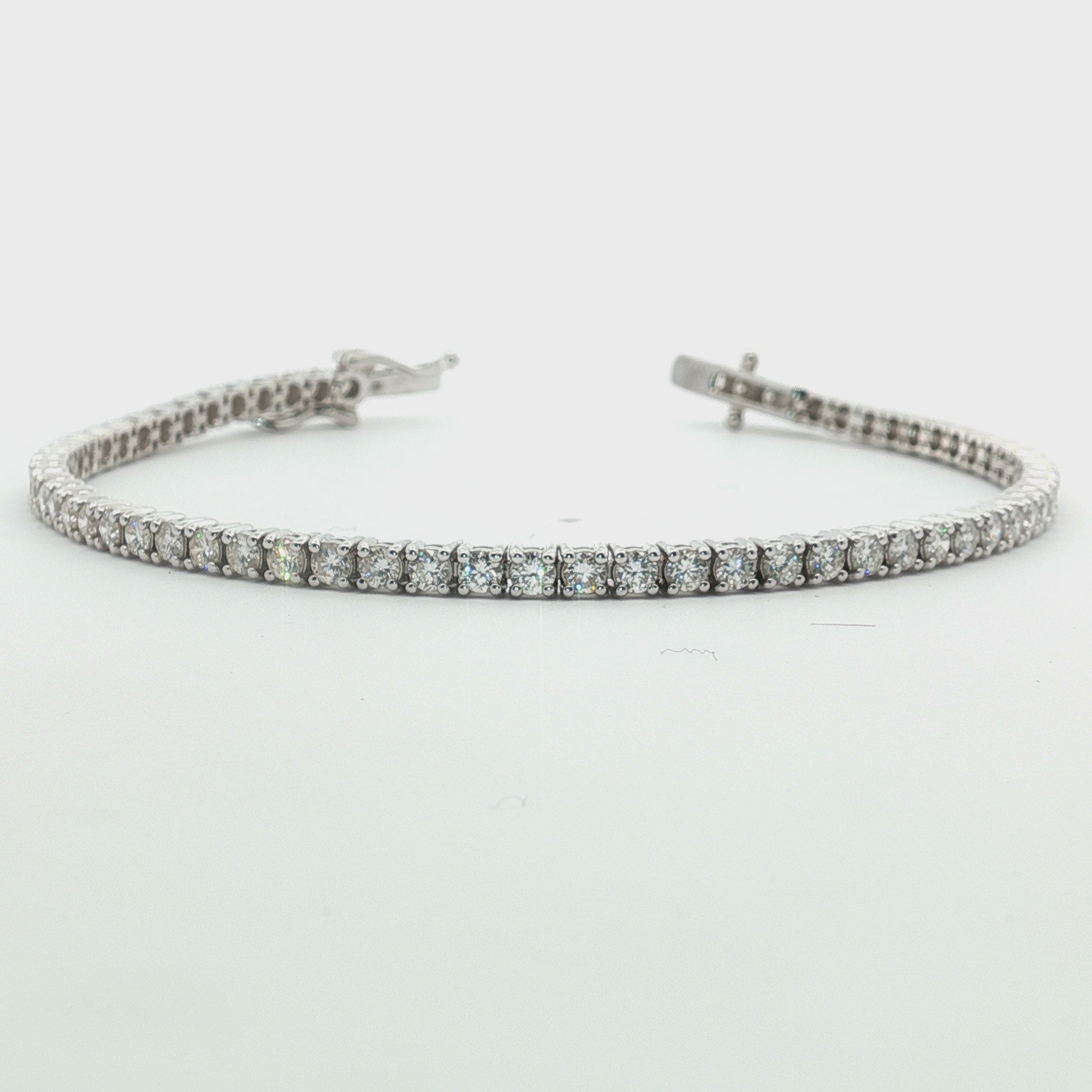 14K Gold 3 Carat Diamond Tennis Bracelet ~ Lab Grown