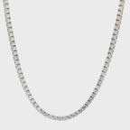 14k Gold 7 Carat Four-Prong Tennis Necklace ~ Lab Grown